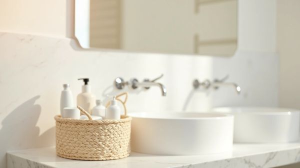 Optimiser l'espace avec un panier de rangement pour salle de bain